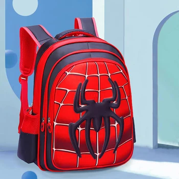 3D priestorové detí aktovka komiksu spider taška cez rameno roztomilý chlapec taška