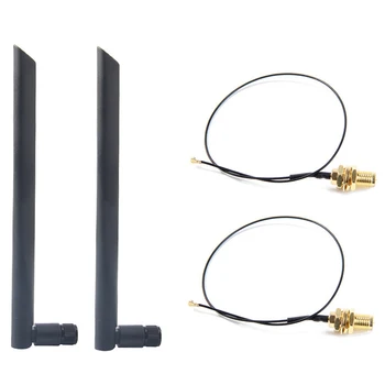 Dual Band 6Dbi Bezdrôtové WiFi Antény RP-SMA+MHF4 Pigtail Kábel pre AX200 AC9260 NGFF M. 2 Bezdrôtová Karta WIFI/WLAN Moduly
