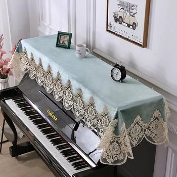 Európsky Štýl Čipky Design Piano Kryt Výšivky Kryt Pol Kryt Polyester Textílie Prachotesný Elektronický Organ Protiprachový Kryt ZC829